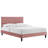 Modway Leah Chevron Tufted Performance Velvet Platform Bed-1183641406-1183641394