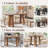63" Oval Dining Table For 6 With Triangular Structure Pedestal Stable Base & Curved Table Edge-858055749
