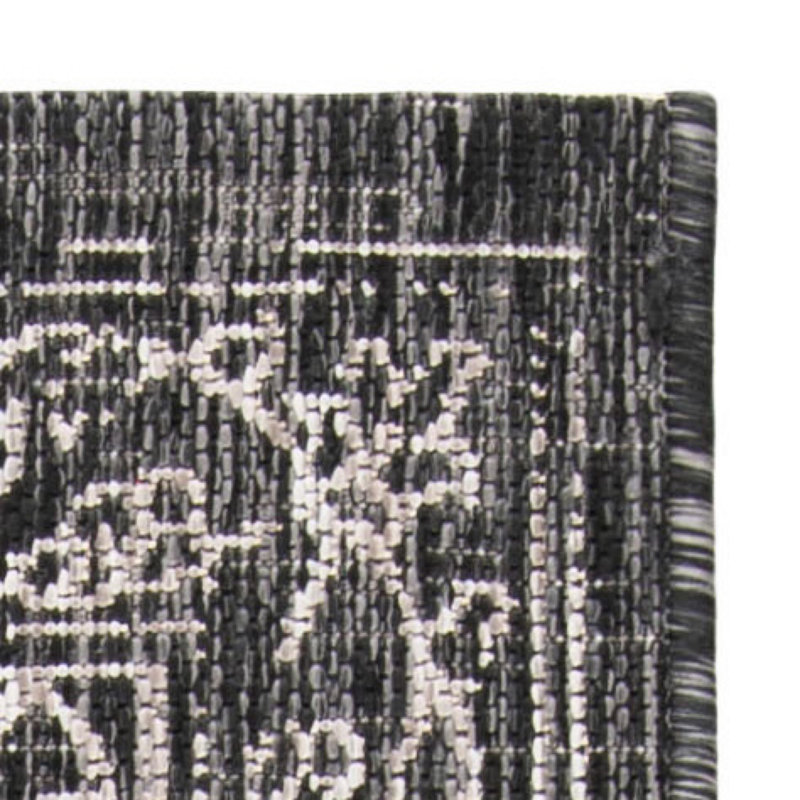 Tapis d'intérieur / extérieur Amedee Performance, Rectangle 8 pi x 10 pi, Black/Ivory