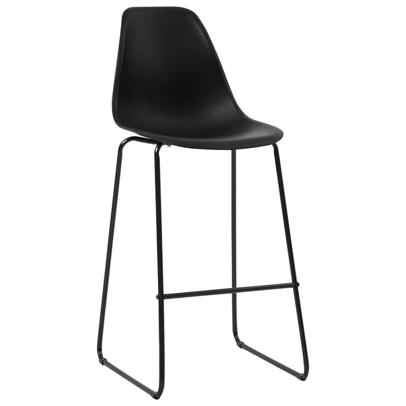 Alcantara Counter Stool with Metal Frame, Black
