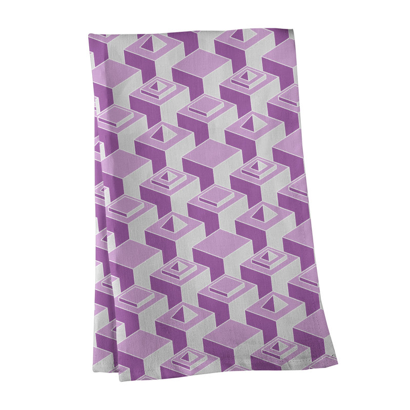 Patricia Geoffrey Tea Towel Kitchen Towel, Light Pink/White, Poly Twill