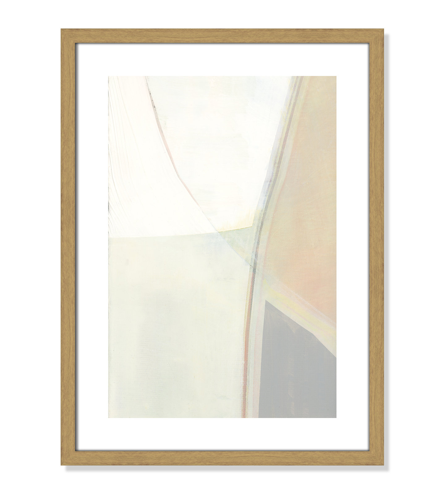 Alexandria "In Neutral II" Painting by Cartissi, Beige Wood Framed Paper, 23" H x 17" W x 0.75" D