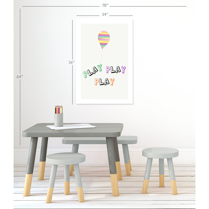 Play Play Play, impression sur papier, H 36 po x l 24 po x P 1 po, Papier
