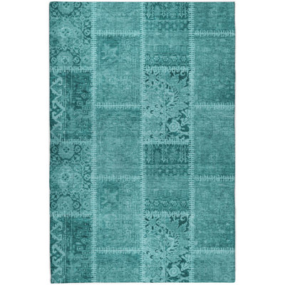 Premium Machine Washable Dream Shag ADS635 Patchwork Rug