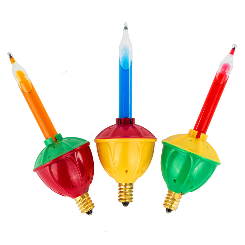 Bulles de Noël de remplacement, 3 ampoules multicolores, décoration de Noël pour arbre de Noël