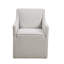Chaise de salle à manger avec accoudoirs et roulettes