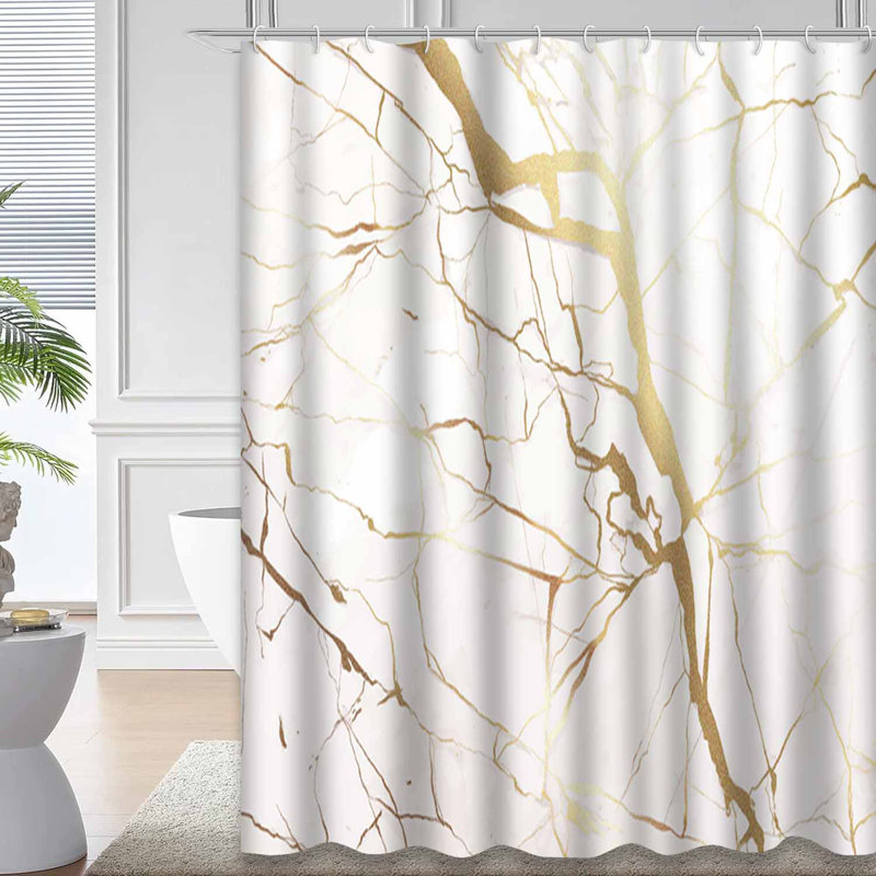 Rideau de douche Marble En Invitation Banner, L 72 po x l 84 po