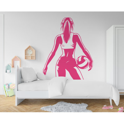 Volleyball Girl Wall Decal Sport Wall Decal Kids Volleyball Decal Personalized Gifts Wall Vinyl Wall Sticker Boy Room 568RS