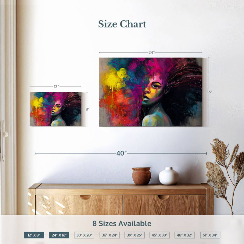 Leisha African Vibrance, 16" H x 24" W