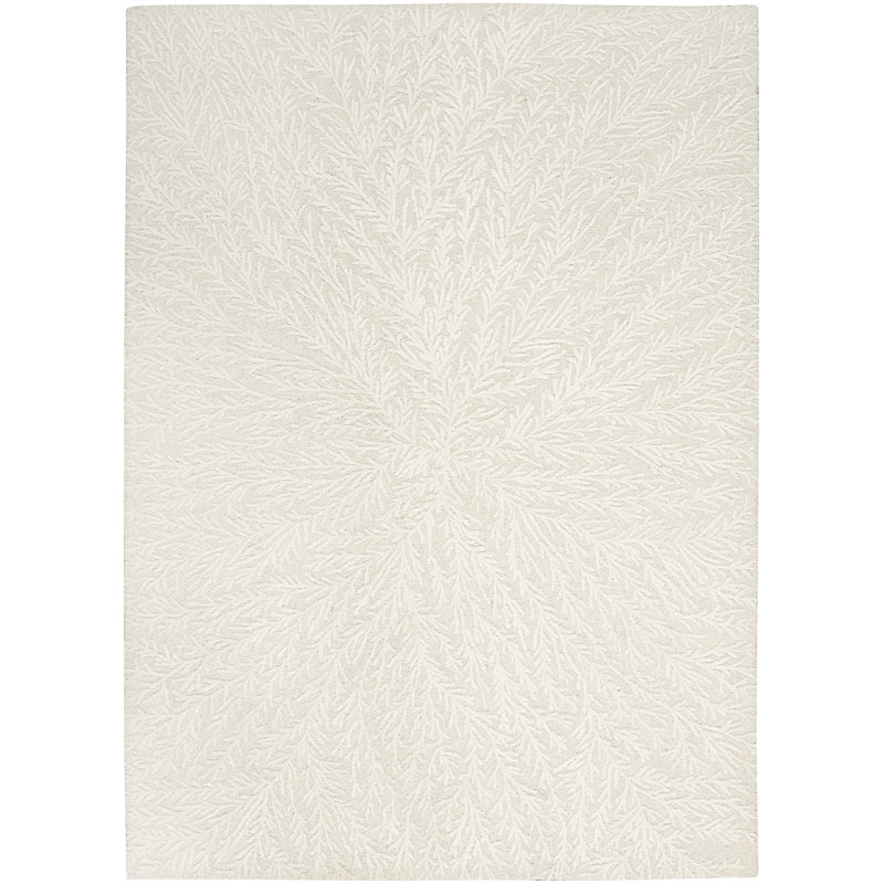 Tapis ivoire / blanc Darell, Rectangle 4 pi x 6 pi