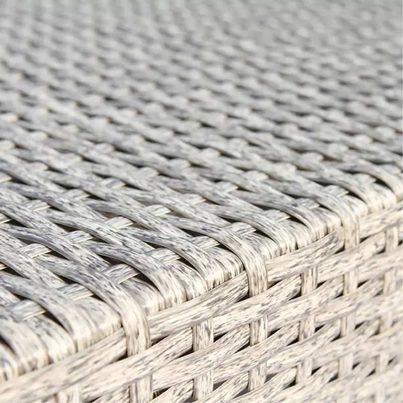 Causeuse d'extérieur en osier avec coussins - entièrement assemblée, Mélange de gris, Mélange de gris