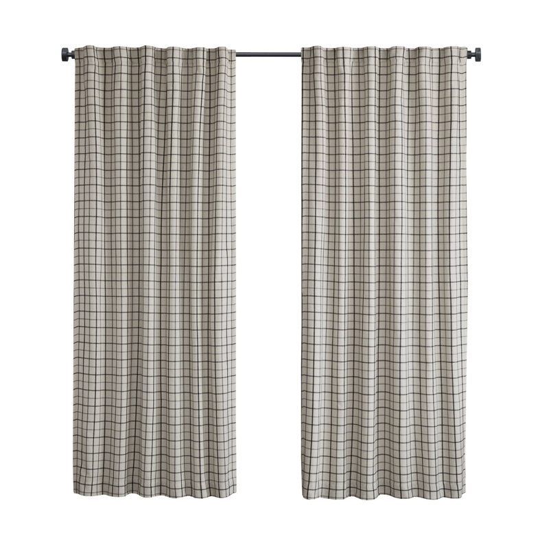 1pc 50 x 108 po avec passe-tringle et patte de rideau avec doublure en molleton, L 9,84 po x L 14,17 po