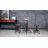 Anguel Pine Round Solid Wood Top Metal Base Dining Table-839709727