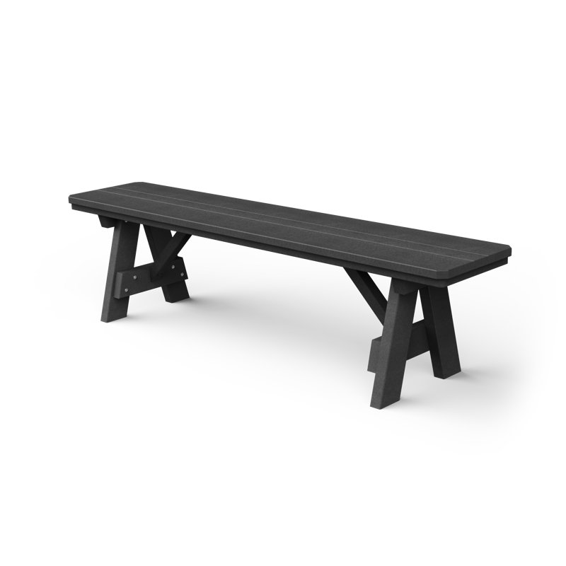 Banc de jardin en plastique, Gris