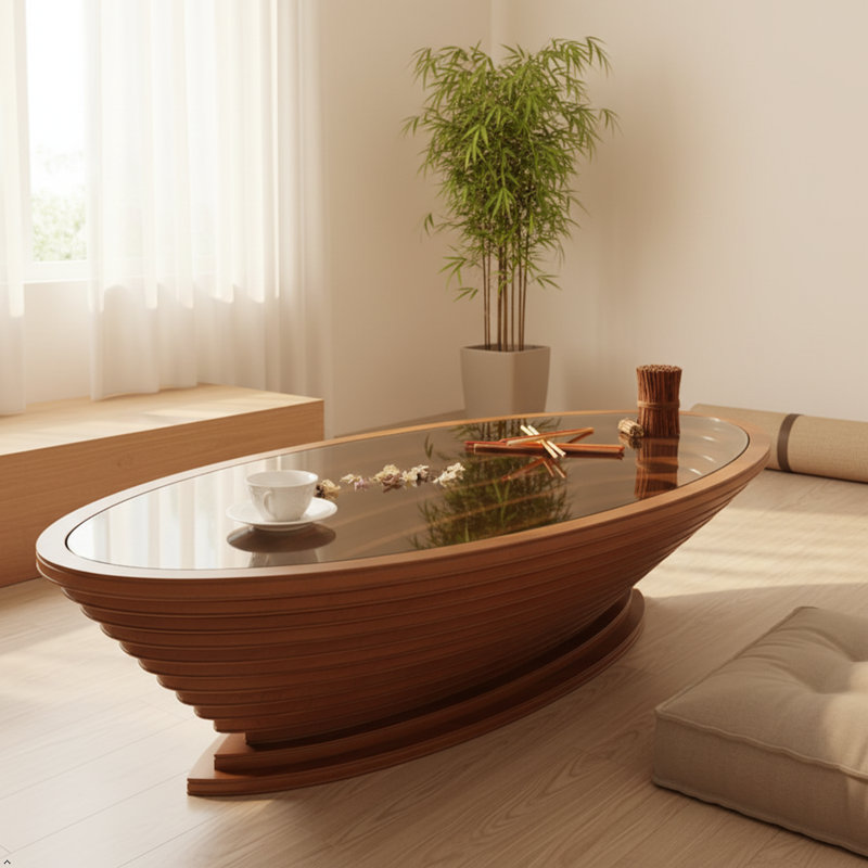 Table basse en noyer