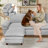 Oversized modern comfy comfy sofa with Ottoman-867979013
