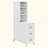 End Table With 3 Drawers, Corner Table With 2 Open Shelves, Tall Side Table For Bedroom And Corner-114231951