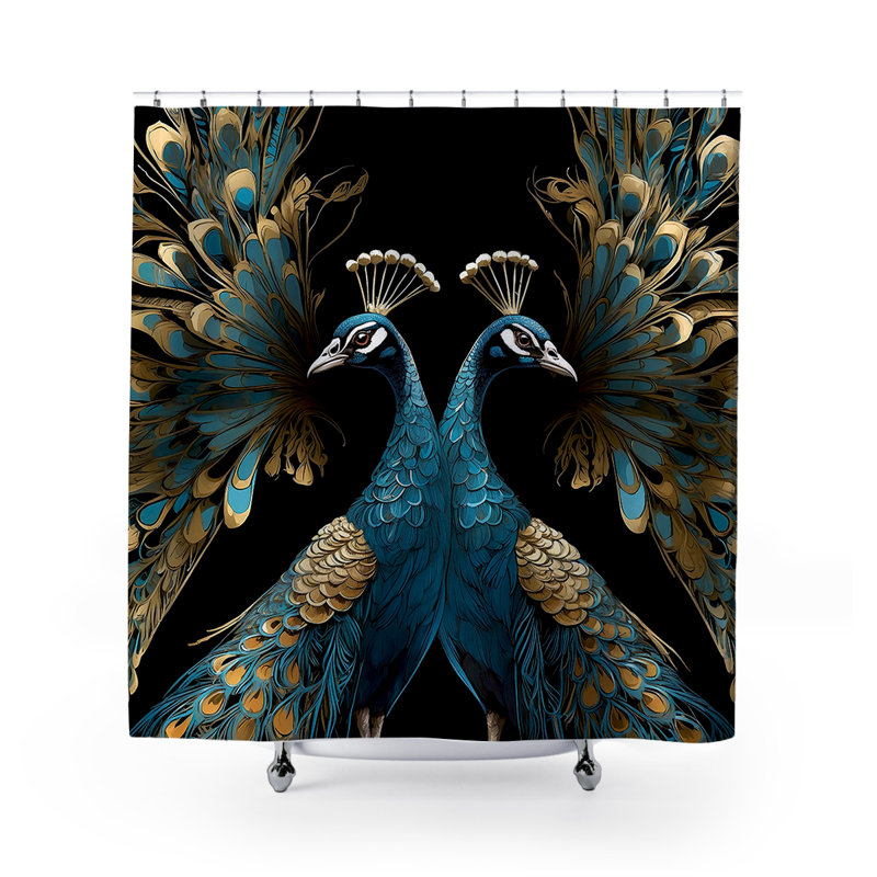 Yang Peacock Shower Curtain
