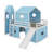 Twin Size Loft Bed With Slide And Tower-939436333