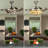 42“ Vintage Tiffany-Style Stained Glass Ceiling Fan With Light, 3 Speeds, Remote Control, Timer