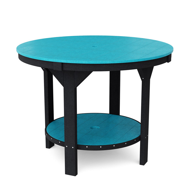 Heritage 48" Pub Table, Aruba Blue/Black