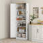 Garde-manger autoportant 67 po, armoire de rangement 4 portes avec tablettes réglables, armoire de cuisine avec portes et tablettes