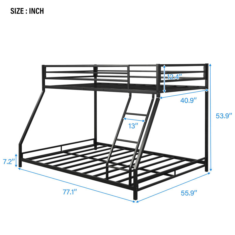 Simonetti Twin Over Full Standard Bunk Bed by Isabelle & Max™, Black