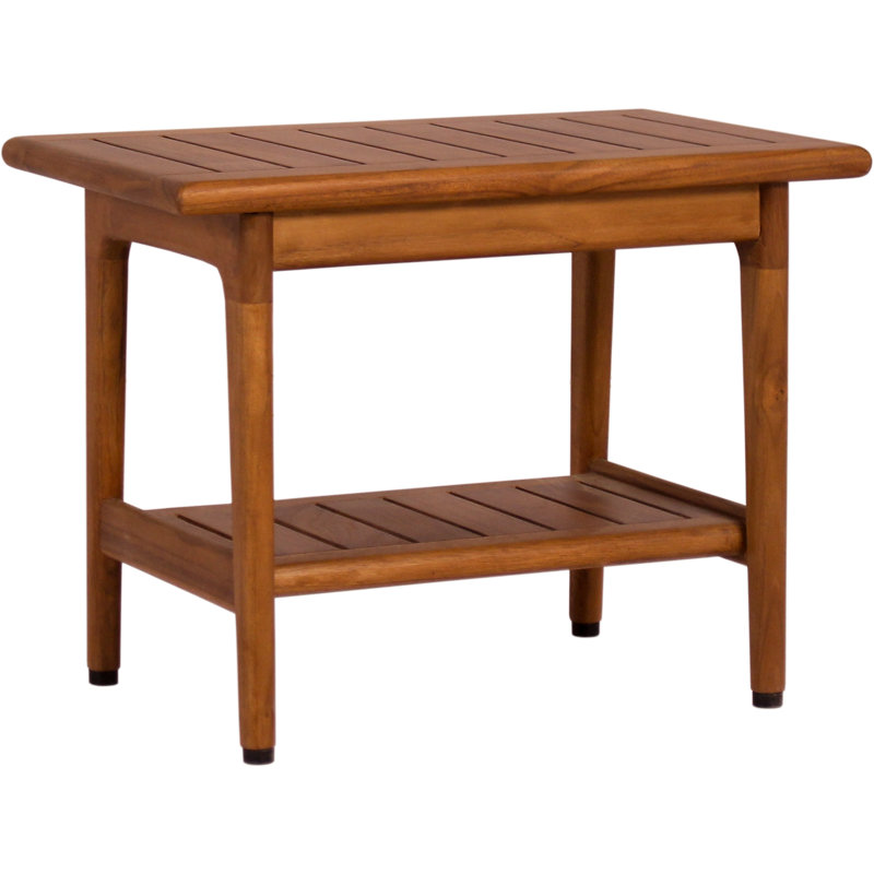 Maluku 24'' W Teak Shower Bench, 18" H x 24" W x 15" D