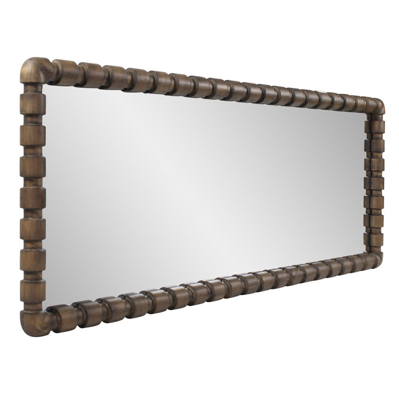 Wooden Bobbin Vanity Mirror, 76" x 35"