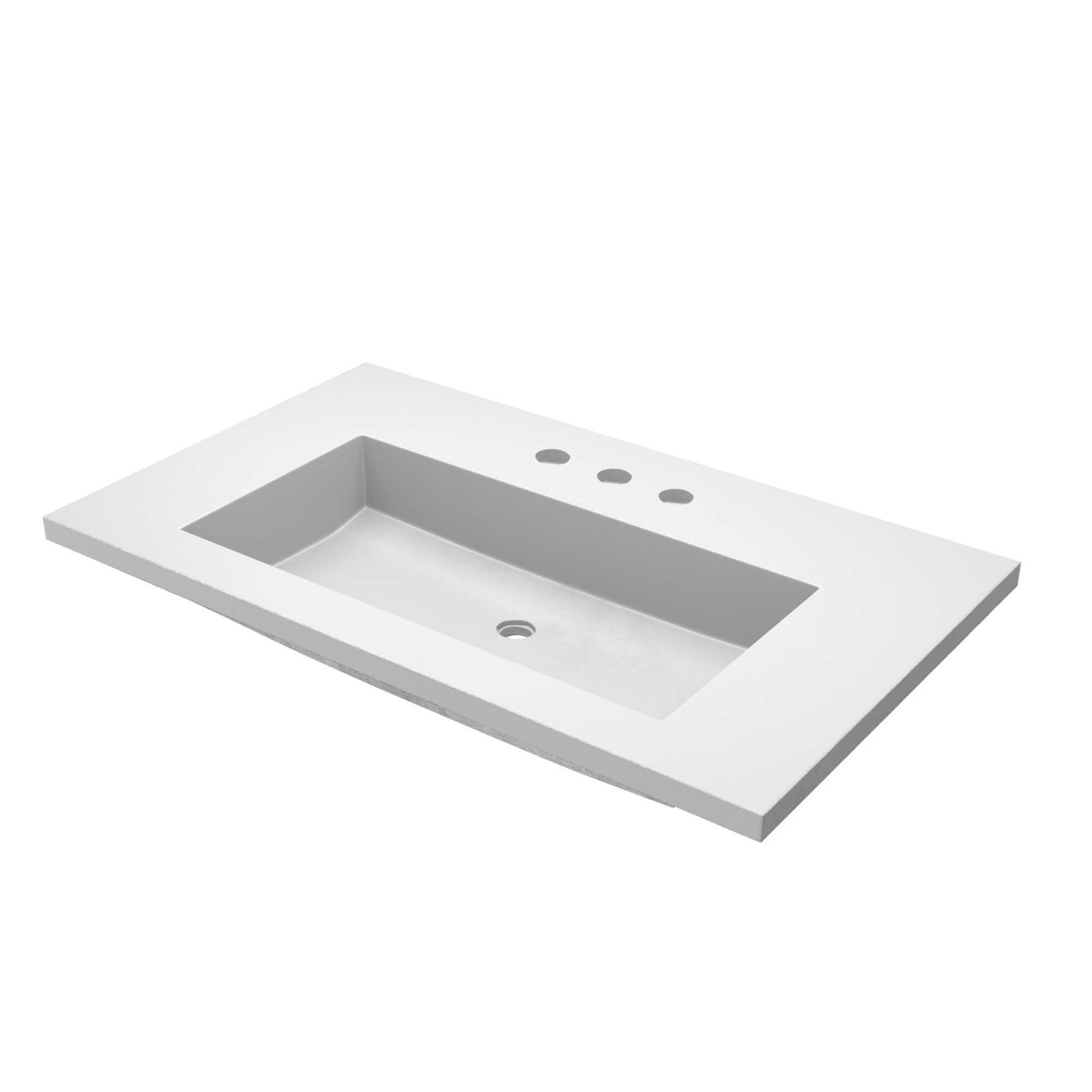 NativeStone Capistrano Vanity Top with Sink, 8" Centers, Pearl