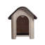 Dog House for Small/Medium Breeds, Espresso/Beige