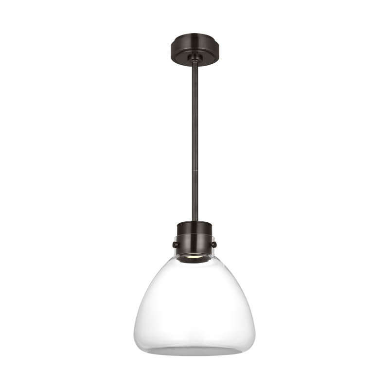 Morgan 1 - Light LED Pendant, Burnished Bronze, White