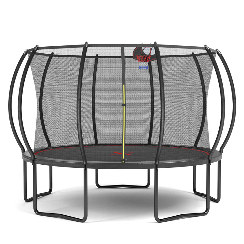 Citrouille trampoline 12 pi - noir rouge, Rouge