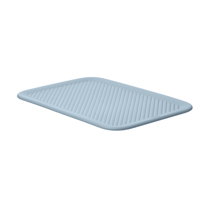 Couvercle de rangement en plastique nervuré, Pierre bleue, H 0,15 po x l 11 po x P 7 po