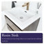 Meuble-lavabo mural simple 24 po avec plateau en résine Sealcove-509530840-509530841