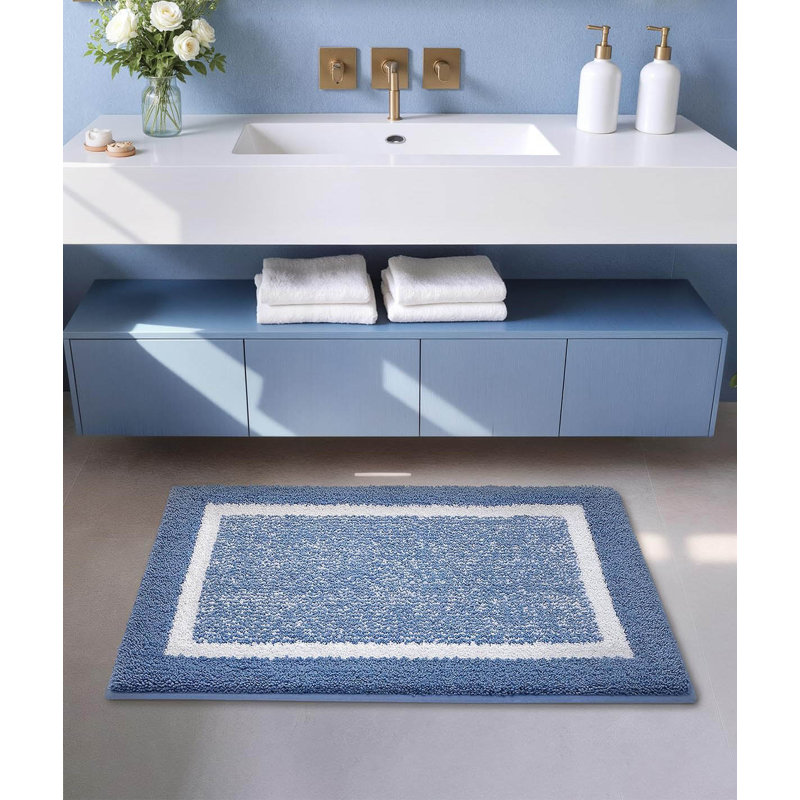 Rectangle Bath Mat, Blue