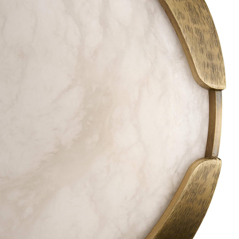 Elara Mini Flush Mount, Antique Brass