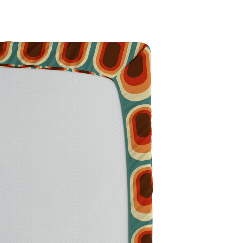 Microfiber Geometric Fitted Sheet, Full Fitted Sheet