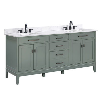 Madison 72" Double Bathroom Vanity Set