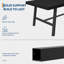 Table de salle à manger industrielle 55 po pour 2 à 6 personnes - Table de cuisine rectangulaire avec structure en métal robuste et plateau en bois de bouleau rustique - Mobilier de salle à manger peu encombrant-688834187