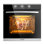 Four mural électrique simple en verre trempé haute résistance de 24 po 2,83 pi³ avec bouton de convection en acier inoxydable avec four et barbecue
