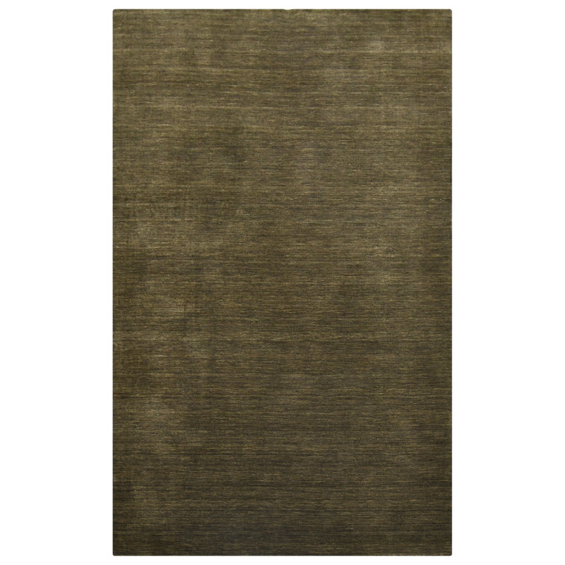 Tapis chocolat en laine tissé à la main Chauvin, Rectangle 4 pi x 6 pi