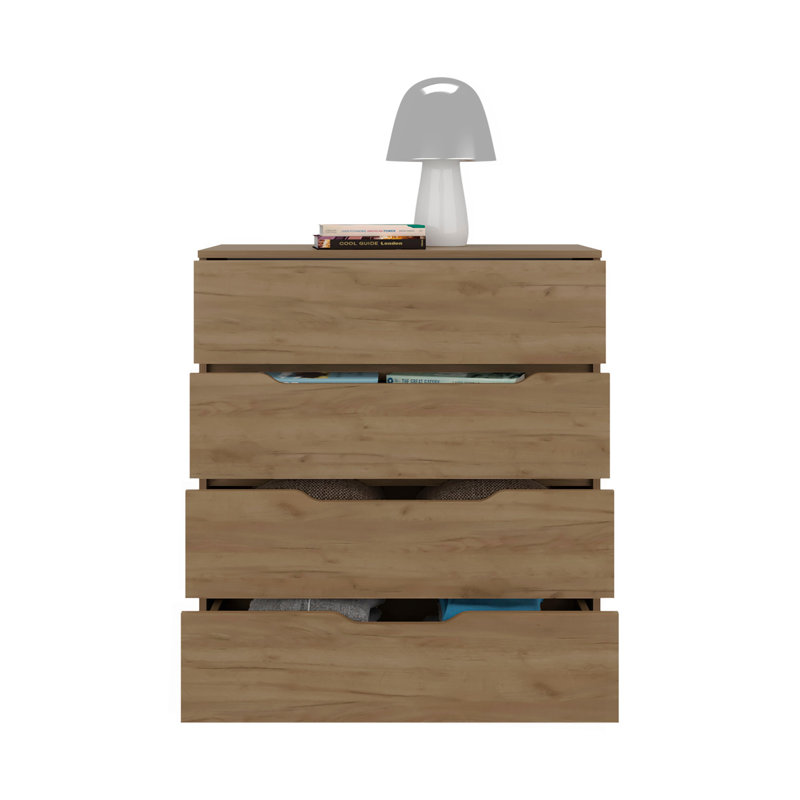 Commode 4 tiroirs, chêne naturel