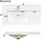 Rangement de salle de bain en bois 36 po avec lavabo en céramique, tiroirs à fermeture en douceur et tablette ajustable pour une salle de bain spacieuse et efficace.