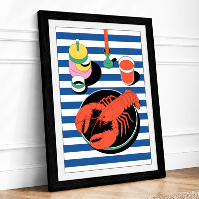 Lobster Still Life Art Deco - Print