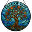 Panneau de vitrail 12 "H Tree Of Life-542172924