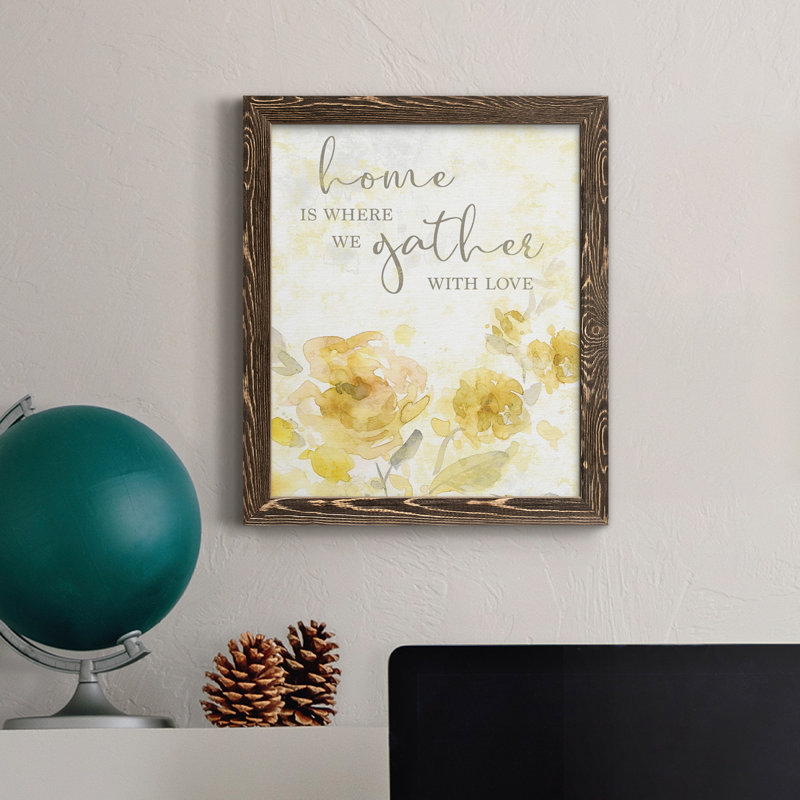 «Gather with Love», art textuel sur toile, Noyer, 44" H x 31" W x 1" D