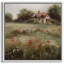 "Vintage Pastorale Solitude Cottage au milieu d'illustrations de fleurs sauvages champêtre français rustique"-101463224-101463225