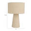 Lampe de table en tissu et métal avec interrupteur en ligne