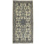 Tapis gris / blanc en laine noué à la main de conception unique 2 pi 3 po x 4 pi 8 po années 2000 Robichaux